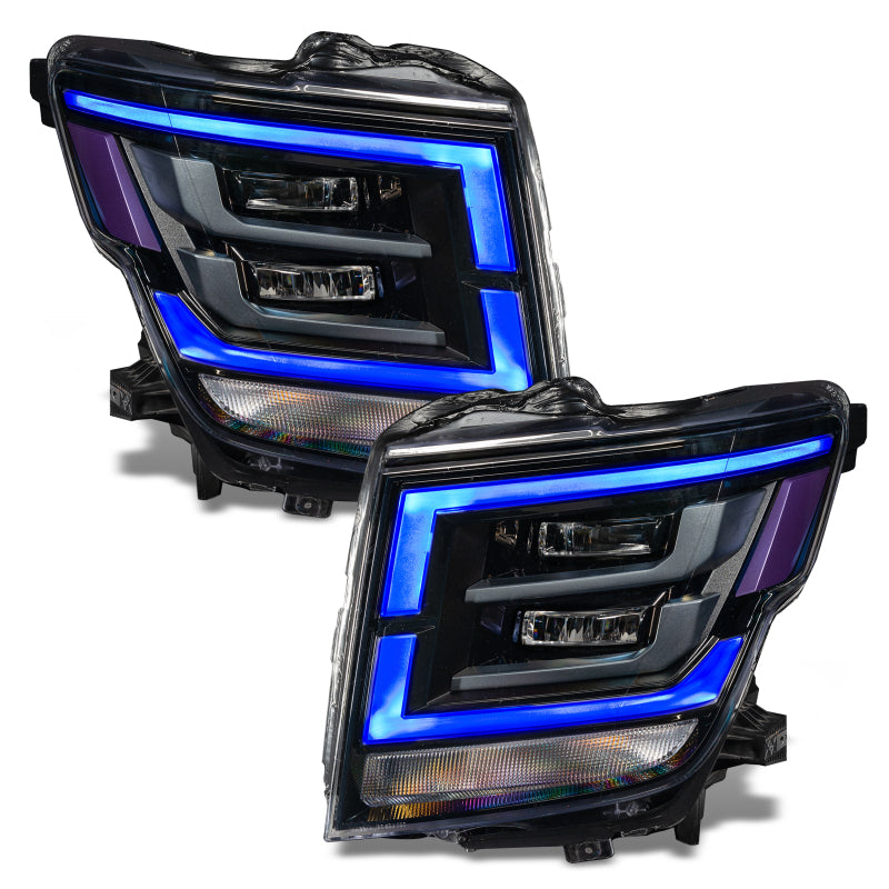 Mise à niveau des phares DRL RVB + W Oracle 21-22 Nissan Titan - ColorSHIFT avec contrôleur simple VOIR LA GARANTIE