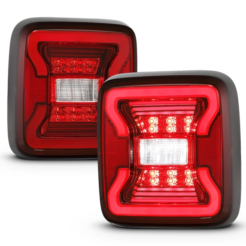 Feux arrière à LED ANZO 18-19 Jeep Wrangler JL Noir