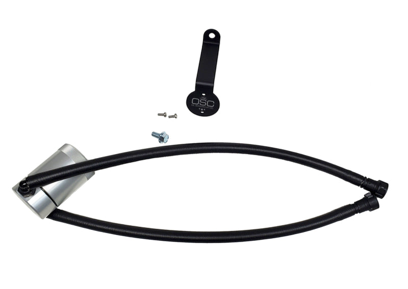 J&L 20-25 Chevy Silverado/GMC Sierra 2500/3500 6.6L Drivers Side Oil Separator 3.0 - Clear Anodized