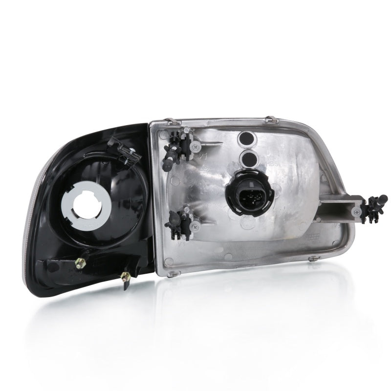 Phare avant en cristal ANZO 1997-2003 Ford F-150 G2 transparent avec feu de stationnement