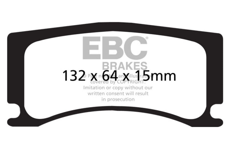 Plaquettes de frein arrière EBC Yellowstuff pour Jaguar XKR 4.2 Supercharged (Portfolio) 08-09