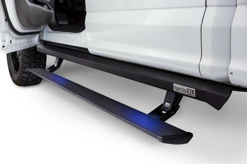 Jeep Wrangler JKU 4DR PowerStep XL 2007-2018 d'AMP Research - Noir (avec éclairage de style OEM)