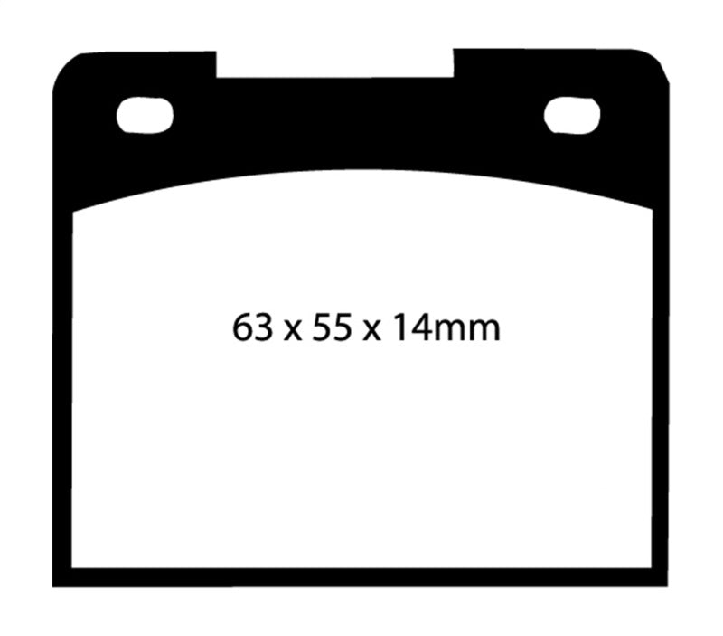 Plaquettes de frein avant EBC 66-74 Lotus Elan 1.6 Yellowstuff