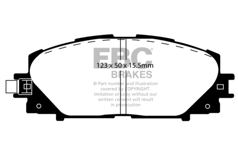 Plaquettes de frein avant EBC 11+ Lexus CT200h 1.8 Hybrid Greenstuff