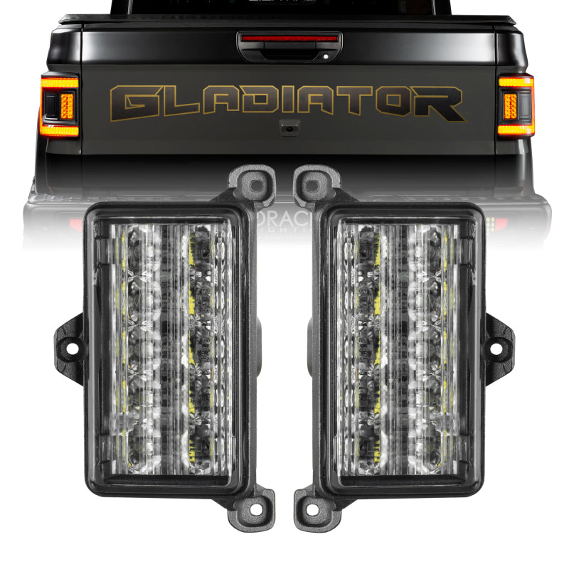 Feu arrière encastré à double LED pour Jeep Gladiator JT d'Oracle Lighting - Ambre/Blanc VOIR LA GARANTIE