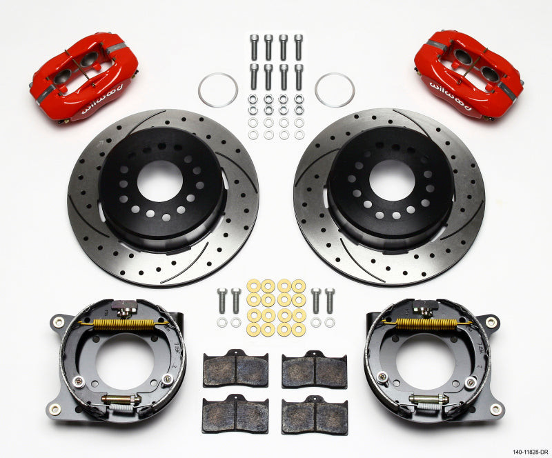 Kit de frein de stationnement Wilwood Forged Dynalite P/S Drill-Red Impala 59-64 / Corvette 57-62