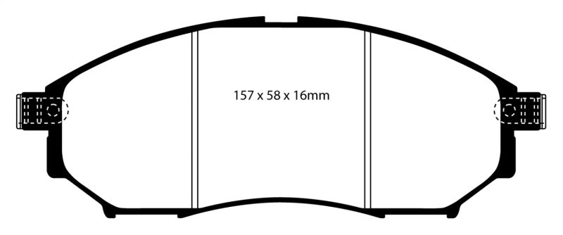 Plaquettes de frein avant EBC 08-13 Infiniti EX35 3.5 Yellowstuff