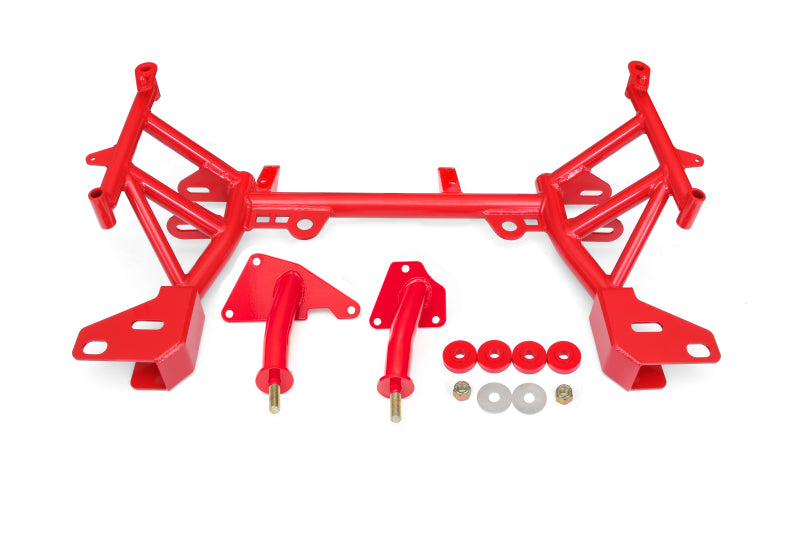 BMR 93-02 4th Gen F-Body K-Member LT1 Motor Mounts Pinto Rack Mounts Red BMR Suspension