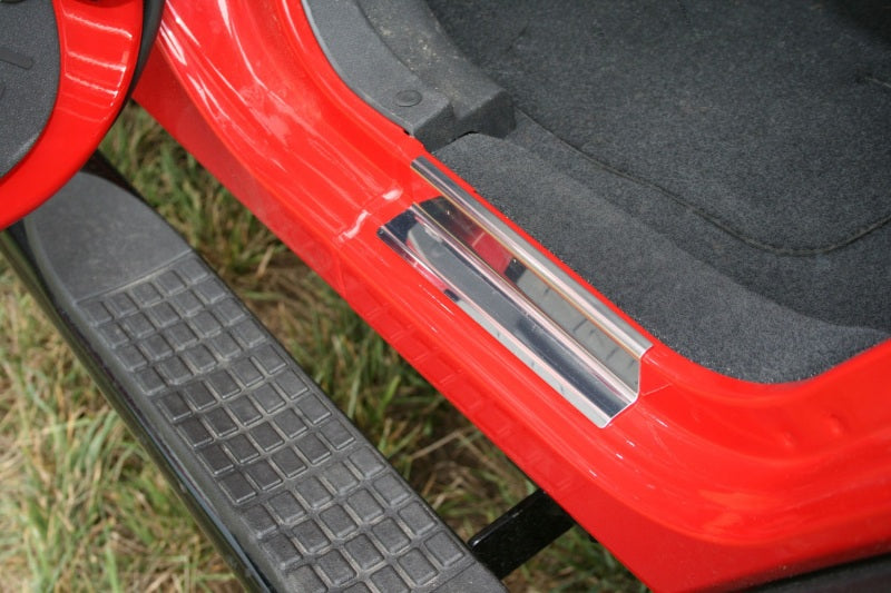 Protections d'entrée de porte en acier inoxydable pour Jeep Wrangler 4 portes 07-18 Rugged Ridge