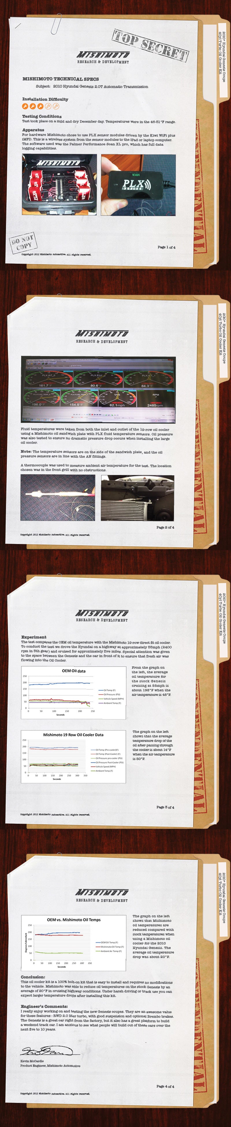 Kit de refroidisseur d'huile Mishimoto 10-12 Hyundai Genesis Coupé 2.0T