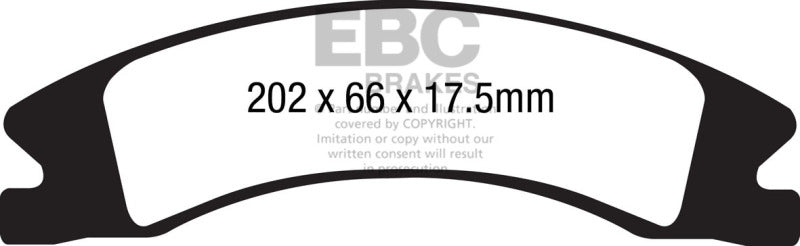 Plaquettes de frein avant EBC 15+ Cadillac Escalade Ext/Esv 6.2 2WD Yellowstuff