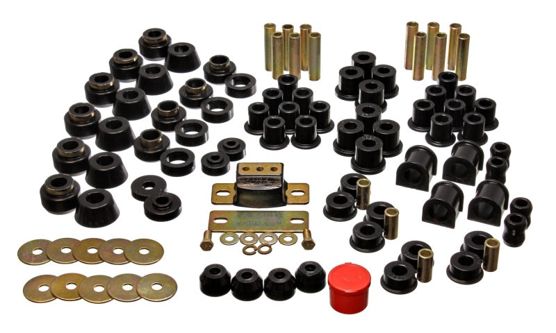 Ensemble de bagues principales Hyper-Flex noires pour Jeep Wrangler YJ 87-95 Energy Suspension