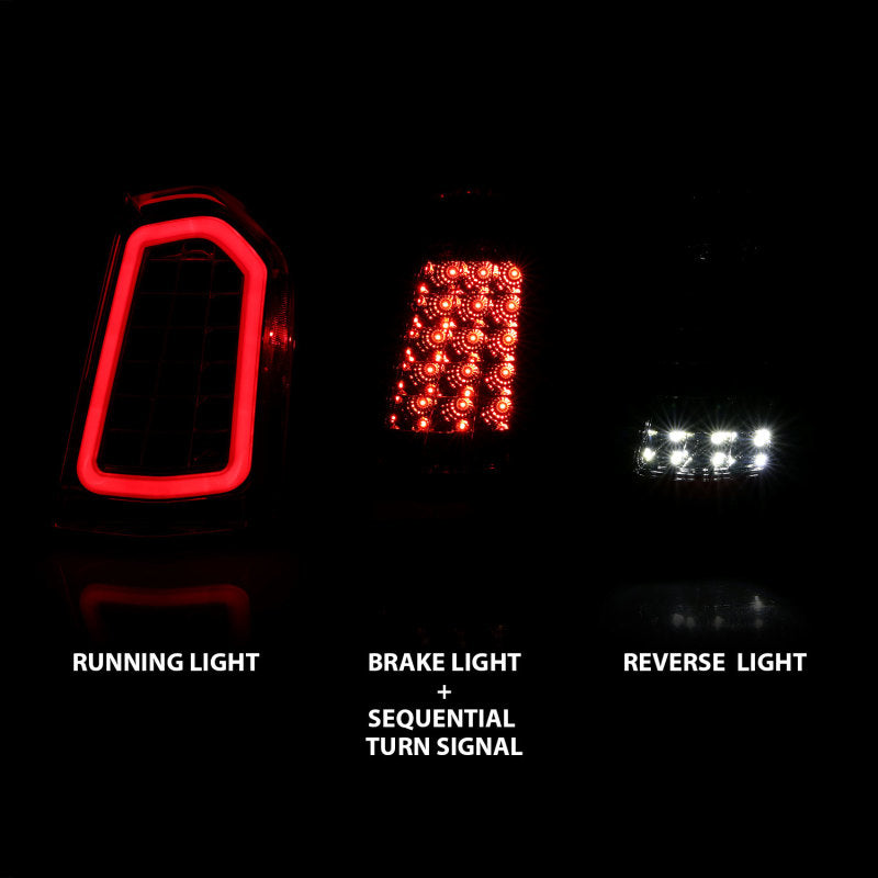 ANZO 11-14 Chrysler 300 Feux arrière à LED chromés avec séquentiel