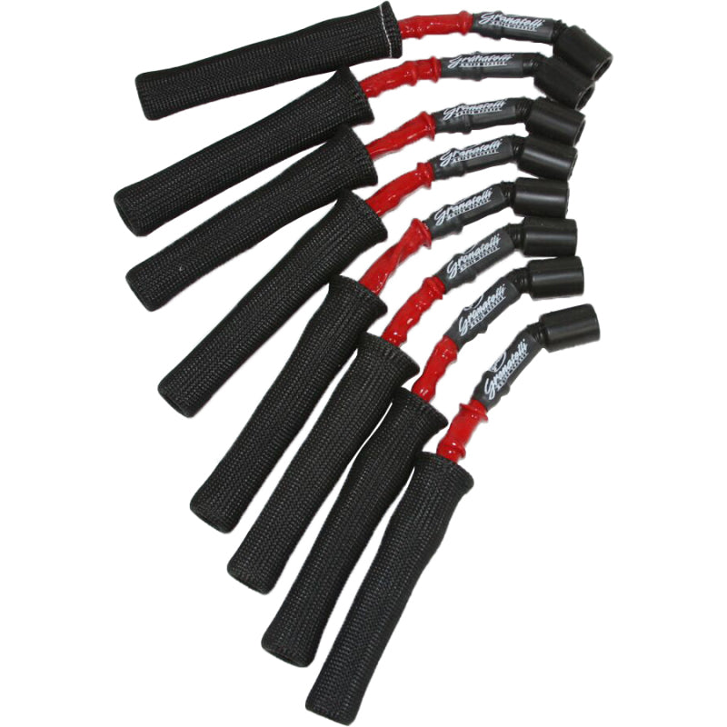 Kit de connexion de fil de bobine près de la prise haute performance Granatelli 99-23 GM LS2/LS3/LSA/LS7/LS9 avec gaine rouge/manchon noir