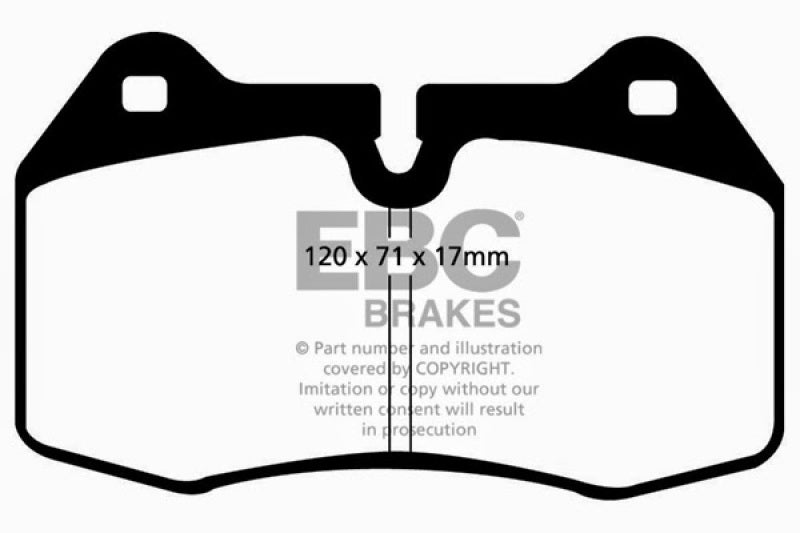 Plaquettes de frein avant EBC Yellowstuff pour BMW M5 3.8 (E34) 94-99