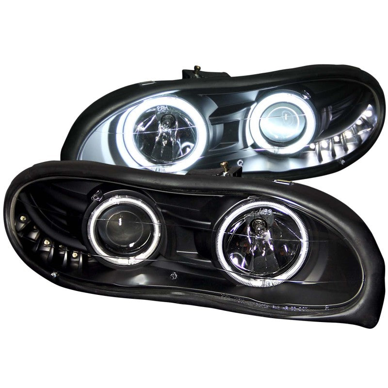Phares de projecteur ANZO 1998-2002 Chevrolet Camaro avec halo noir