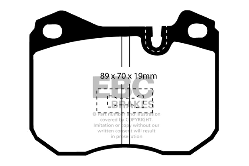 Plaquettes de frein avant EBC 79-88 Porsche 924 2.0 Turbo Redstuff