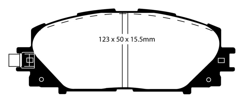 Plaquettes de frein avant EBC 11+ Lexus CT200h 1.8 Hybrid Greenstuff