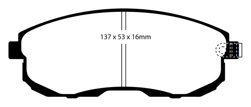 Plaquettes de frein avant EBC 02 Infiniti G35 3.5 sans DCS Bluestuff