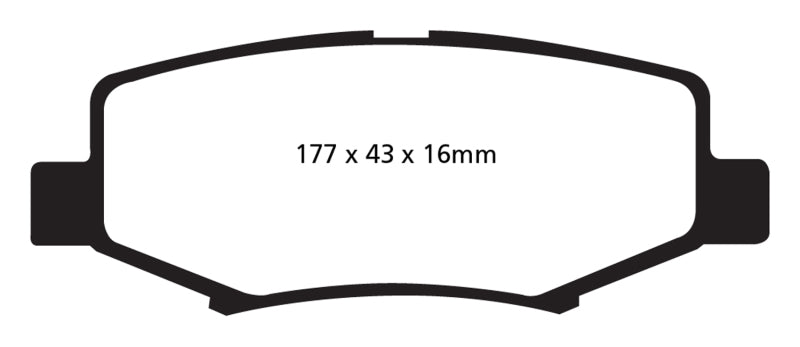Plaquettes de frein arrière EBC 06-11 Dodge Nitro 3.7 Greenstuff