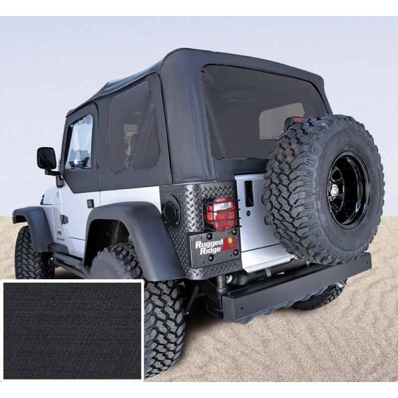 Rugged Ridge S-Top sans revêtement de porte, vitres teintées noires, 03-06 Wrang
