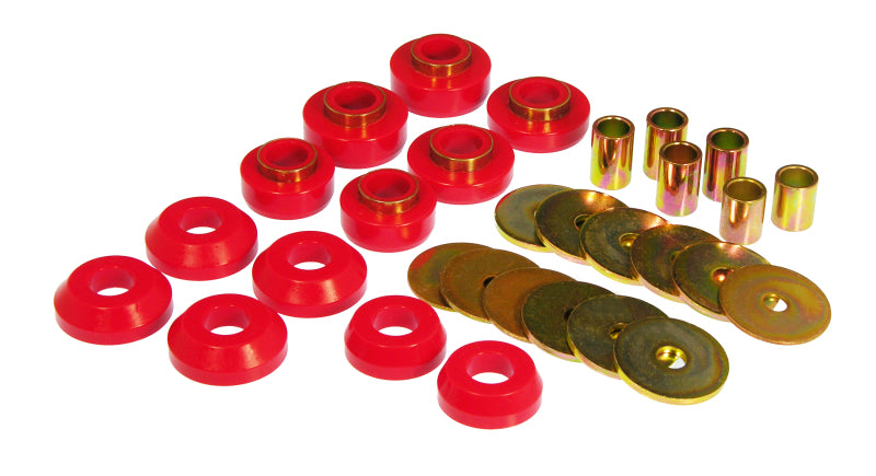 Support de carrosserie Prothane 67-69 pour Chevrolet Camaro/Firebird Conv - Rouge