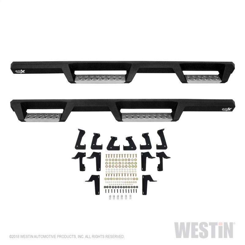 Marchepieds Westin 07-18 Jeep Wrangler JKU 4 portes HDX en acier inoxydable - Tex. Blk