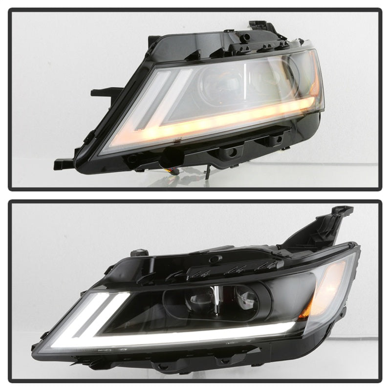 xTune 14-18 Chevy Impala (Excl Limited) DRL Halogen Projector Headlights - Blk (PRO-JH-CIM15-LB-BK)