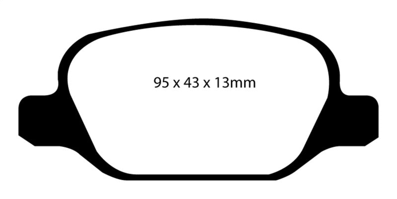 EBC 10-11 Fiat 500 1.4 (étriers Bosch) Plaquettes de frein arrière Greenstuff