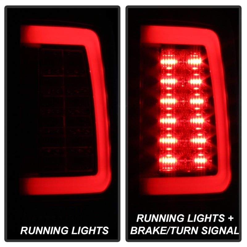 Feux arrière à DEL pour Dodge Ram 1500 Spyder 09-16 - Noir ALT-YD-DRAM09V2-LED-BK
