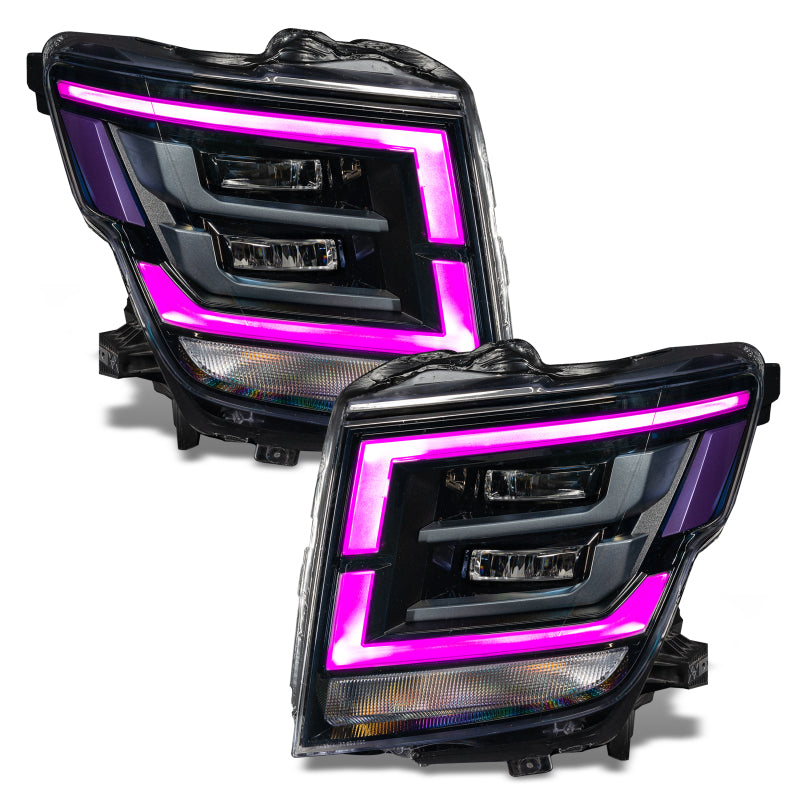 Mise à niveau des phares DRL RVB + W Oracle 21-22 Nissan Titan - ColorSHIFT avec contrôleur simple VOIR LA GARANTIE