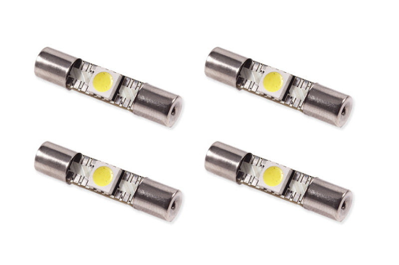 Lot de 4 ampoules LED SMF1 28 mm de Diode Dynamics - Blanc chaud