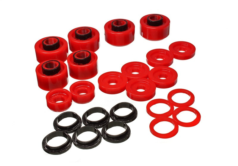 Ensemble de supports de carrosserie rouges Energy Suspension 05-07 Ford F250/F350 2/4WD