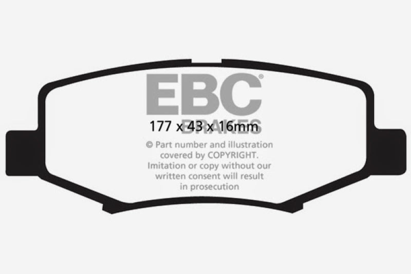 Plaquettes de frein arrière EBC 06-11 Dodge Nitro 3.7 Greenstuff