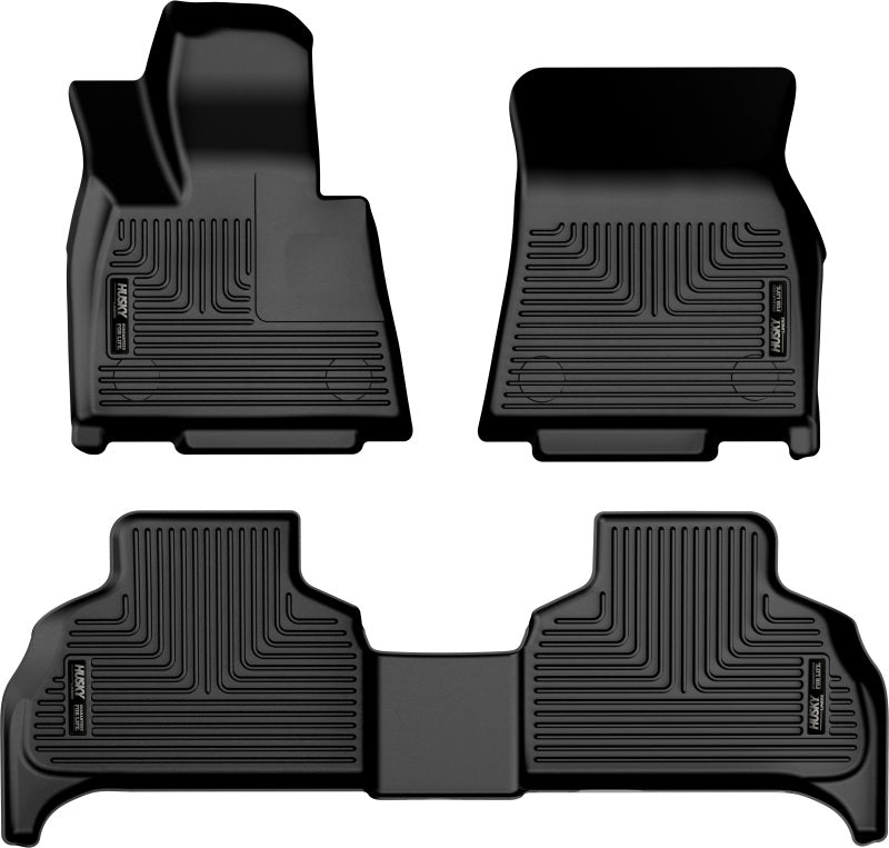 Revêtements de sol avant et 2e siège Husky Liners 19-23 BMW X5 Weatherbeater Black