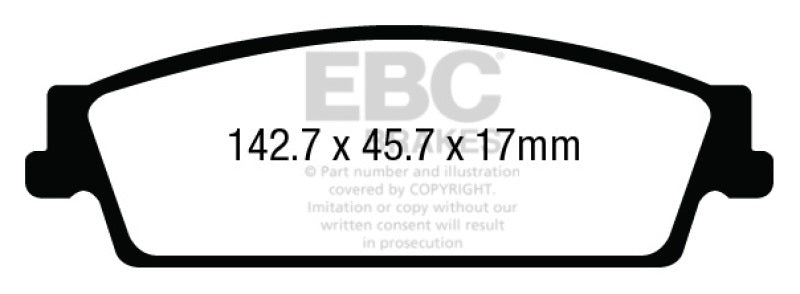 Plaquettes de frein arrière extra-robustes EBC 15+ Gmc Yukon XL / Denali XL 1500