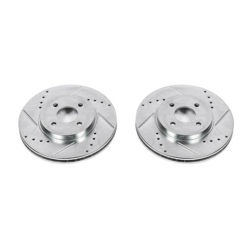 Disques de frein avant Power Stop 02-04 Ford Focus Evolution percés et fendus - Paire