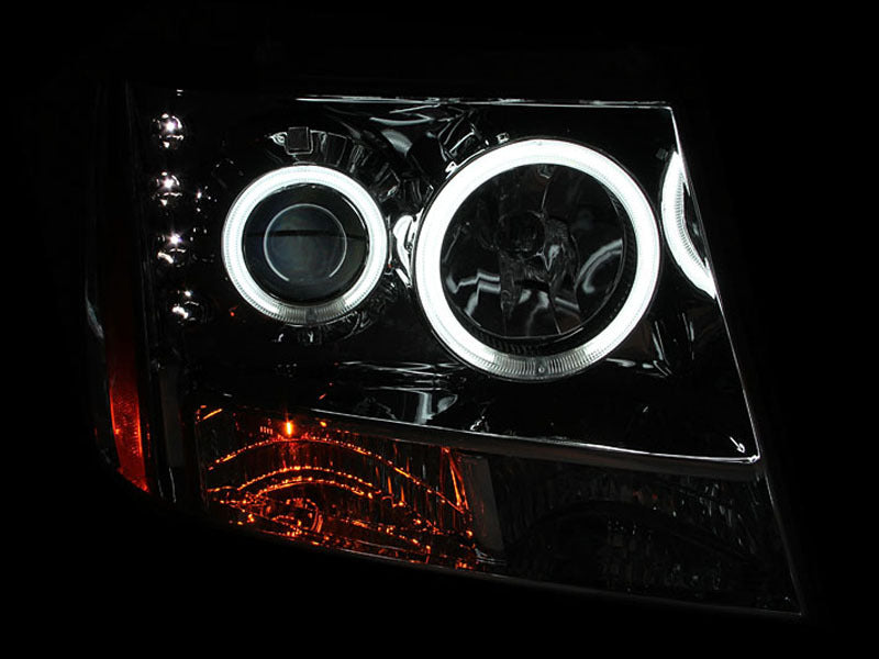 Phares de projecteur ANZO 2007-2013 Chevrolet Avalanche avec halo chromé