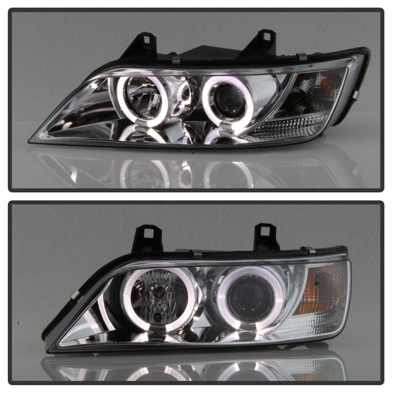 Phares de projecteur Spyder BMW Z3 96-02 LED Halo Chrome High H1 Low H1 PRO-YD-BMWZ396-HL-C