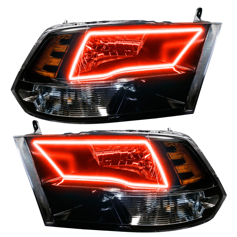 Oracle 09-17 RAM 1500 TRX Quad Pre-Assembled Headlights Blk Housing - w/ 2.0 Cntrl