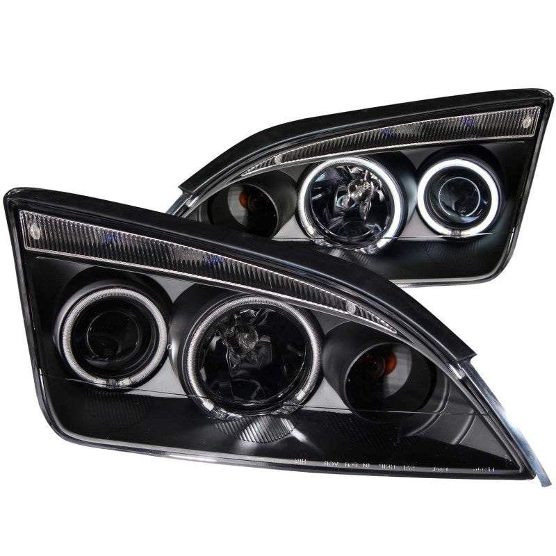 Phares de projecteur ANZO 2005-2007 Ford Focus avec halo noir