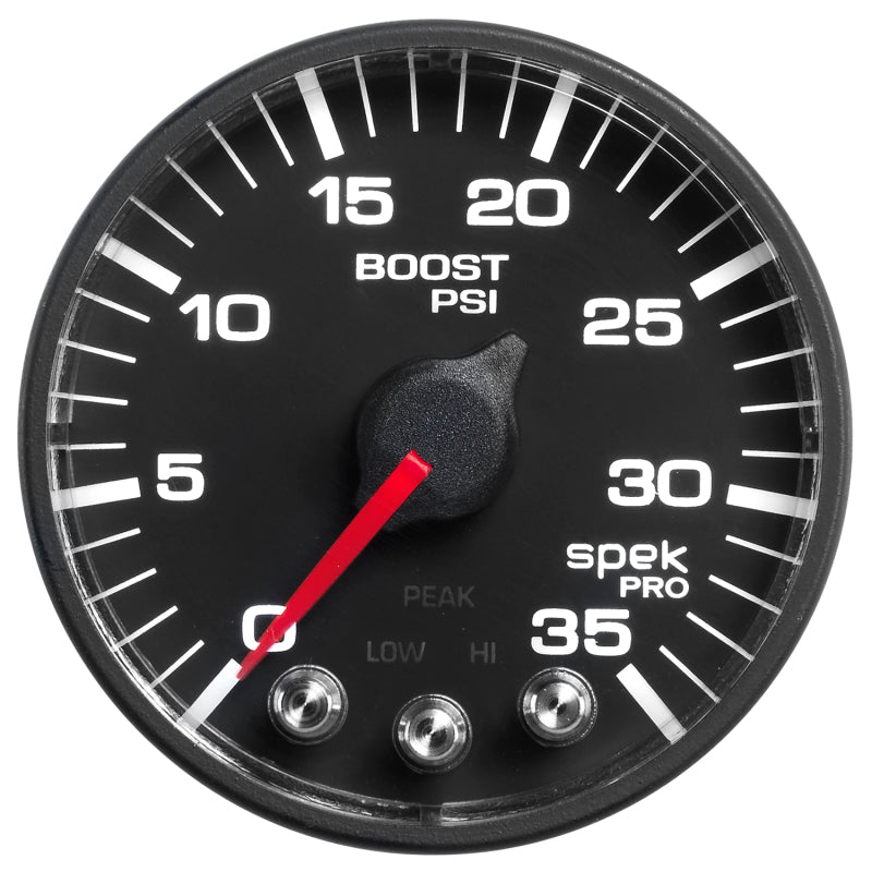 Kit de jauge diesel Autometer pour montant A avec haut-parleur 01-07 GM Boost/EGT 60 psi/2000 degrés F Noir Spek-Pro