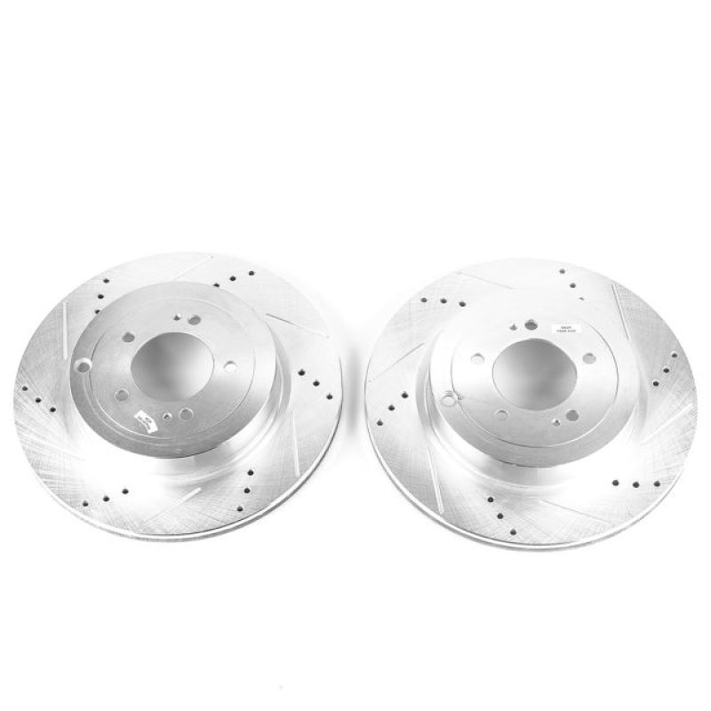 Rotors arrière Power Stop 2008 Mitsubishi Lancer Evolution percés et fendus - Paire