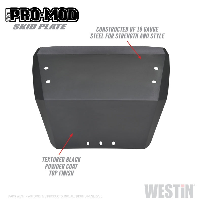 Plaque de protection Westin 19-22 Ford Ranger Outlaw/Pro-Mod - Tex. Blk