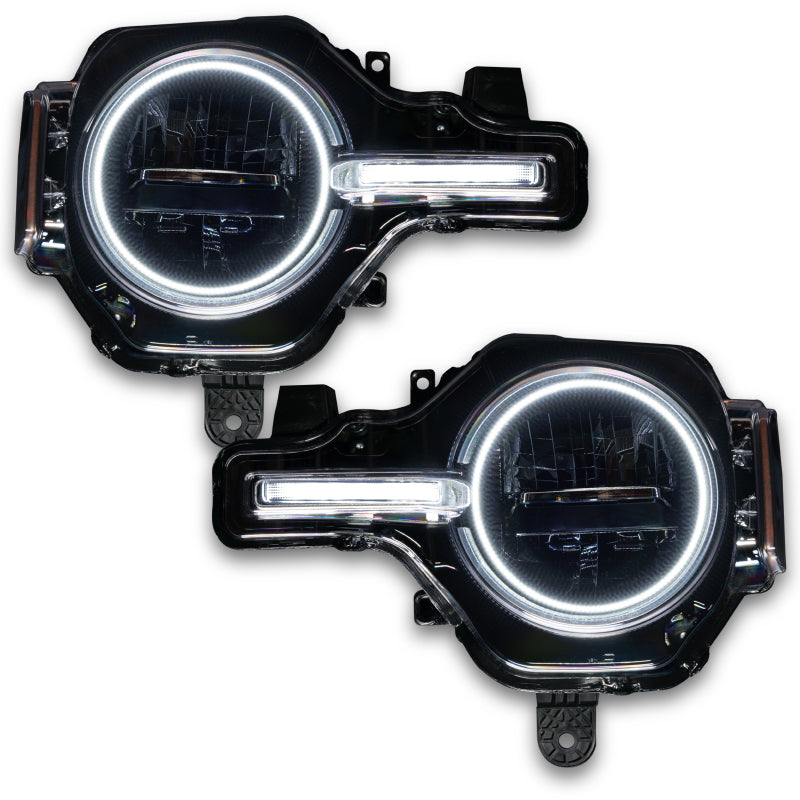 Oracle 21-22 Ford Bronco Headlight Halo Kit w/DRL Bar - Base Headlights -w/RF Cntrl