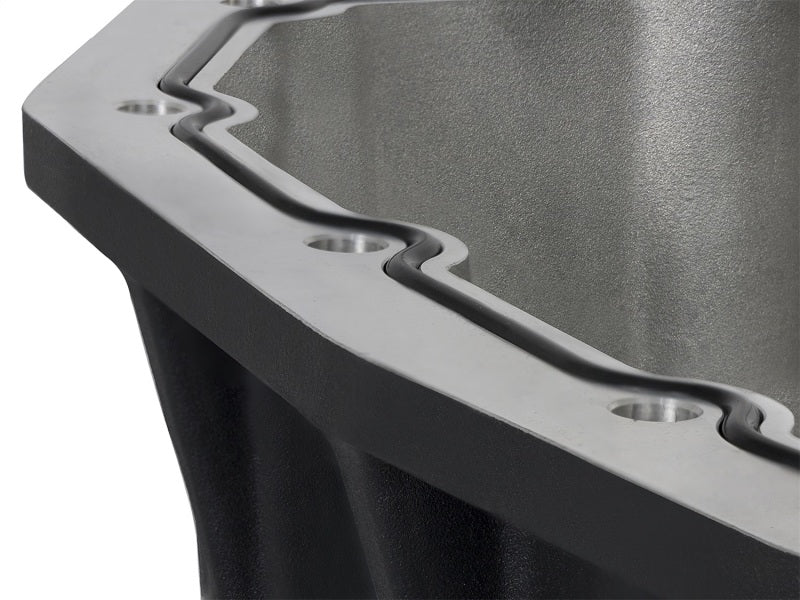 Carter d'huile moteur AFE Pro Series noir avec ailettes usinées ; Ford Powerstroke V8-6,7 L (td) 11-16
