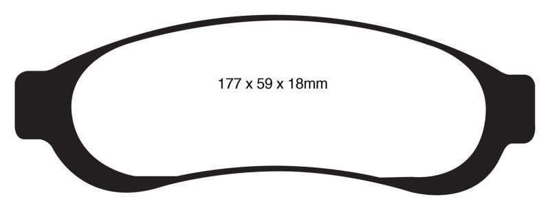 Plaquettes de frein arrière EBC Yellowstuff pour Ford F350 05-07 (avec Super Duty) 5.4 DRW 2WD