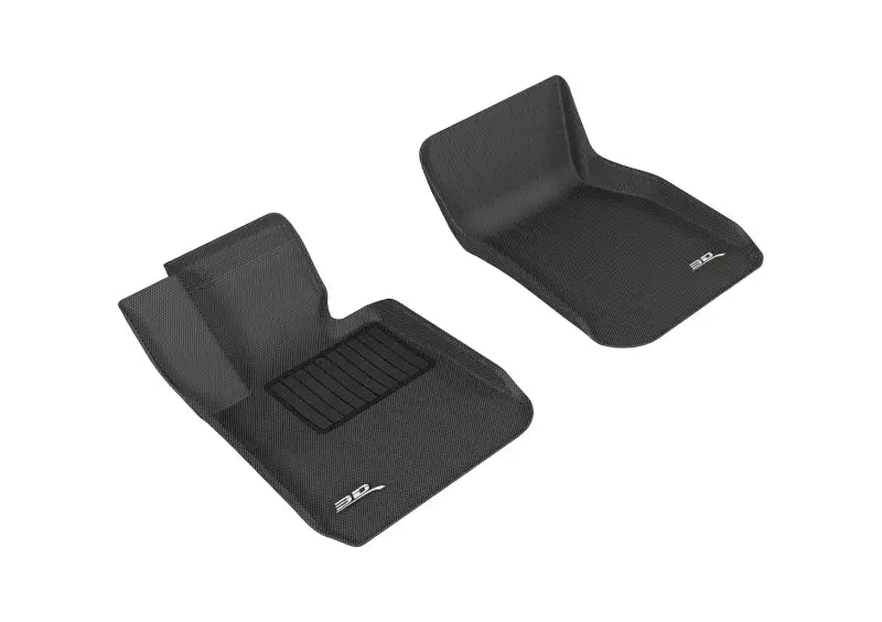 3D MAXpider 2012-2019 BMW 3 Series F30/F34 Kagu 1st Row Floormat - Black 3D MAXpider