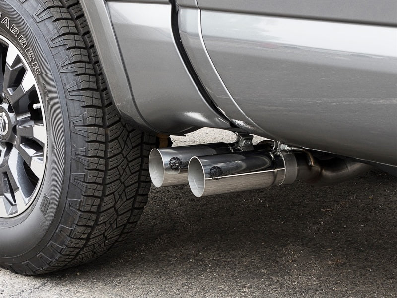 Échappement arrière de catalyseur aFe POWER Rebel Series 2-1/2 po 409 SS avec embouts polis 16-17 Nissan Titan V8 5,6 L