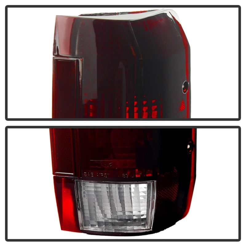 xTune Ford Bronco F150 F250 F350 F450 92-96 OE Style Tail Lights Red Smoked ALT-JH-FB92-OE-RSM